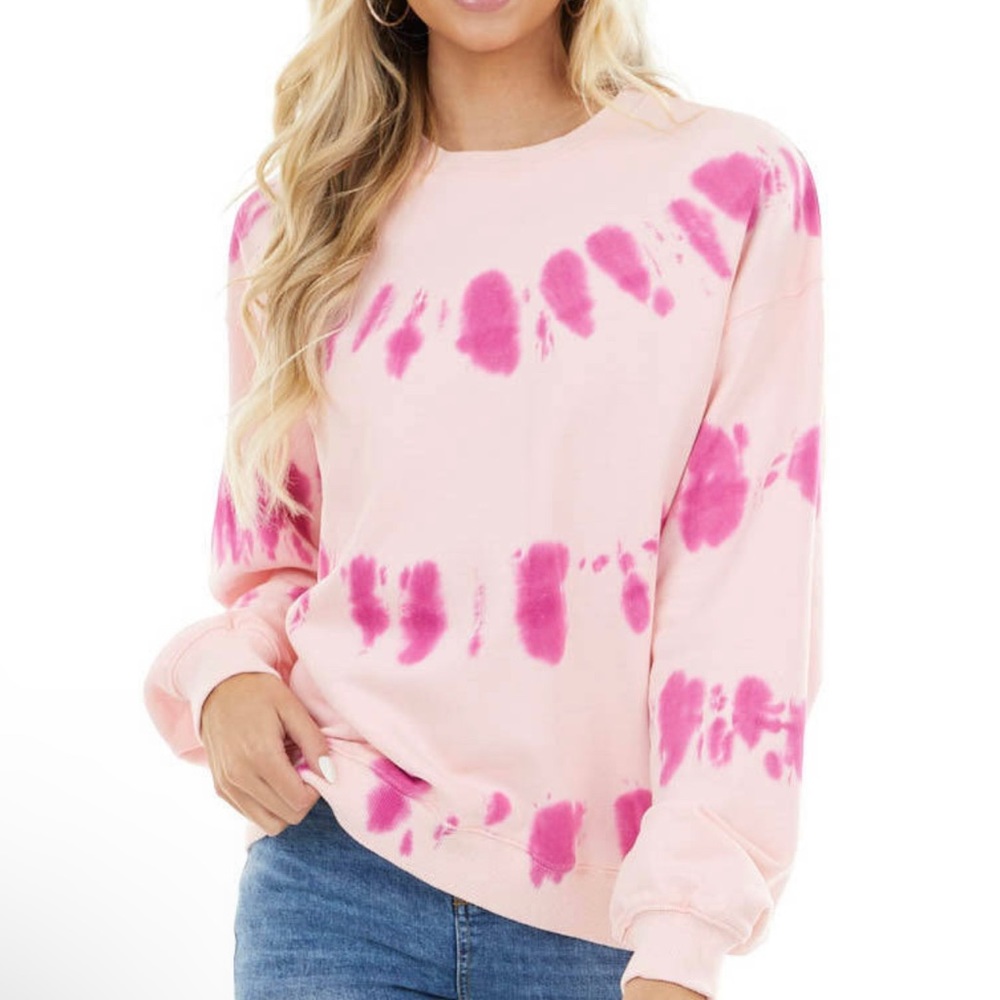 Le Lis tie dye sweatshirt sz M